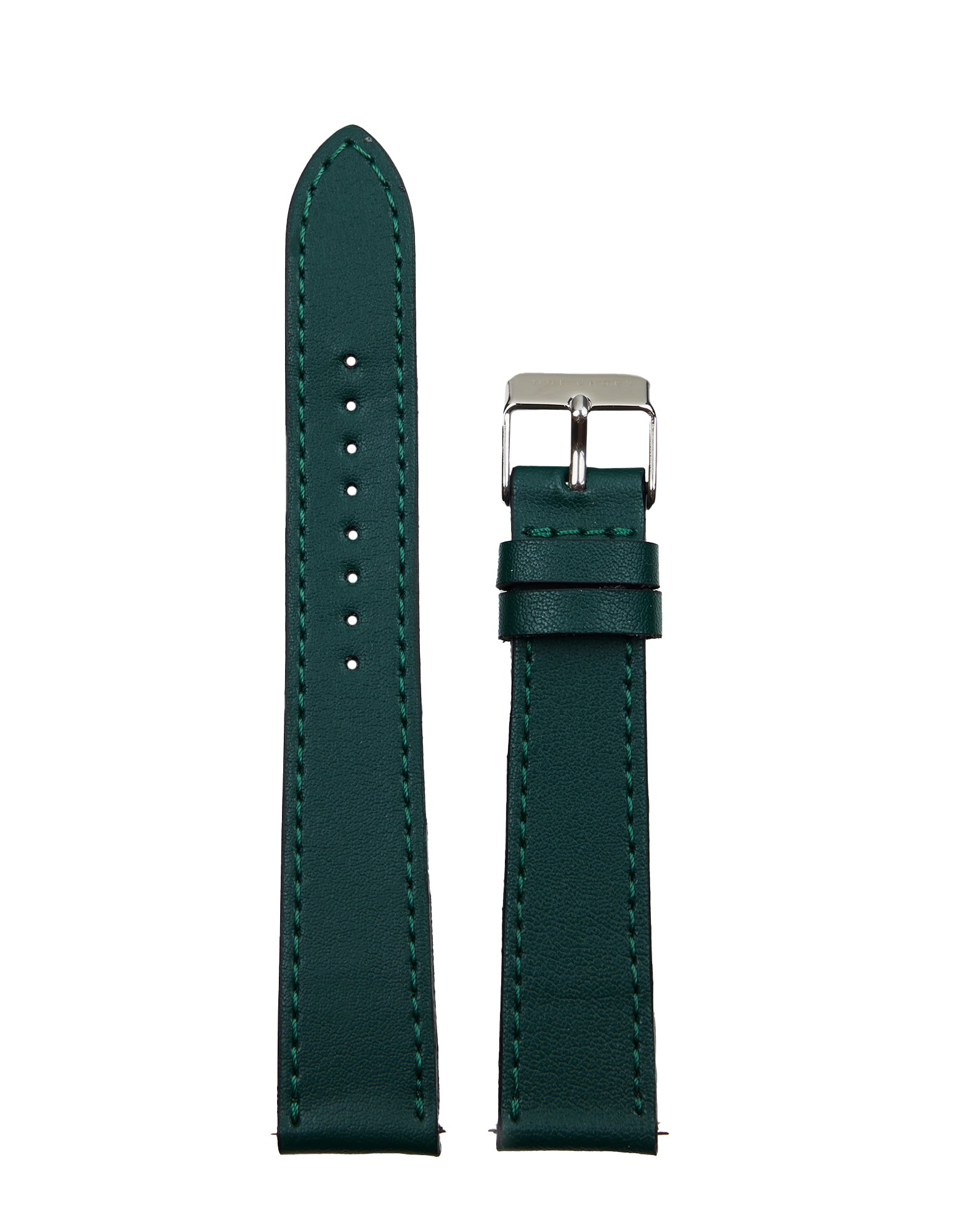 18mm Watch Strap - Vine Grape Leather - Silver Buckle