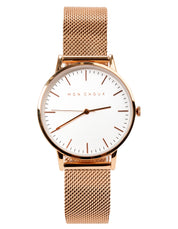 Classic Rose Gold Watch - Mesh