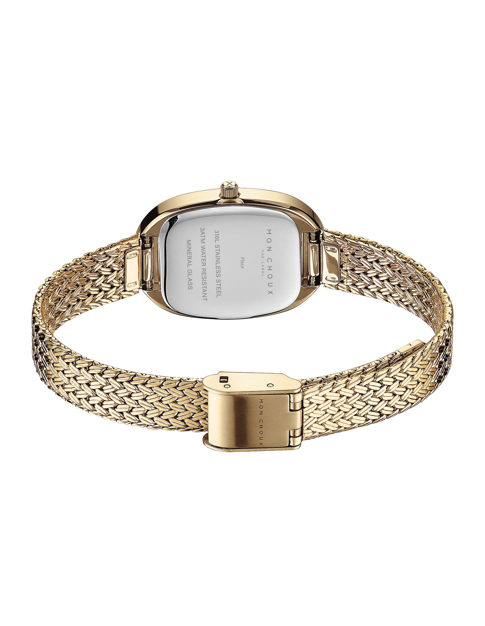 Fleur Gold Watch - Woven Mesh
