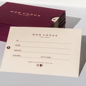 MON CHOUX GIFT CARD - CERTIFICATE